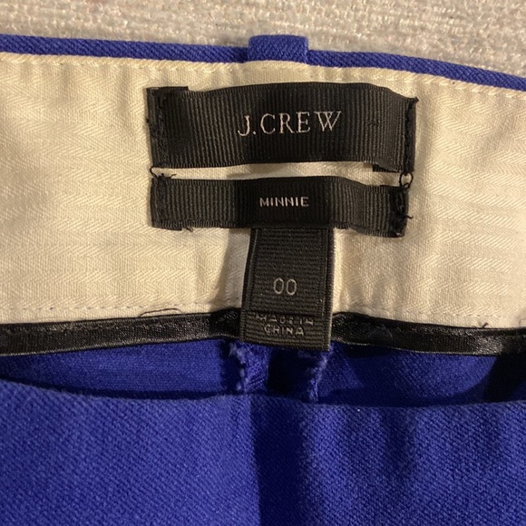 J. Crew Royal Blue Minnie Cropped Pant - Picture 2 of 3